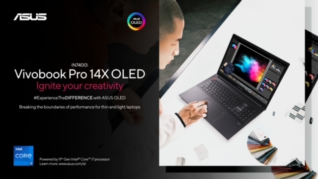 laptop konten kreator ASUS Vivobook Pro 14X OLED (N7400), Laptop Futuristik untuk Content Creator