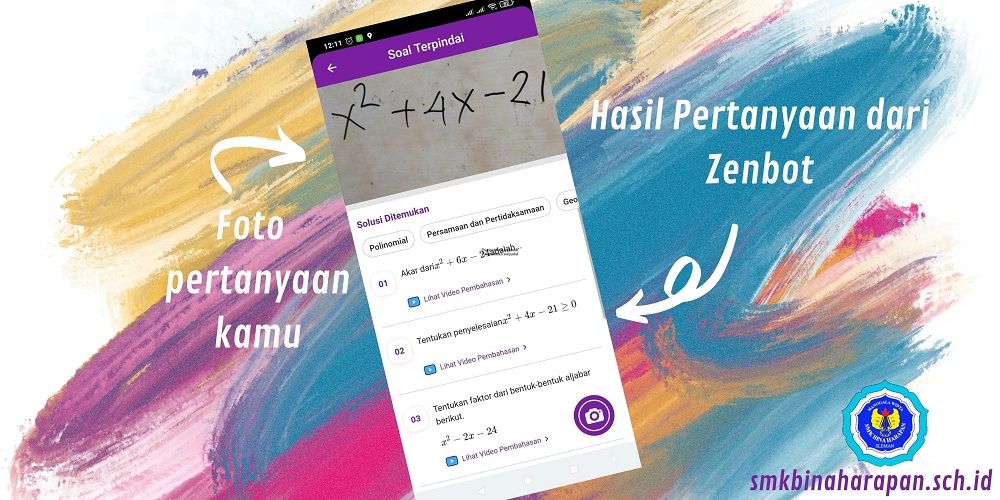 cara mengupload foto soal di zenbot